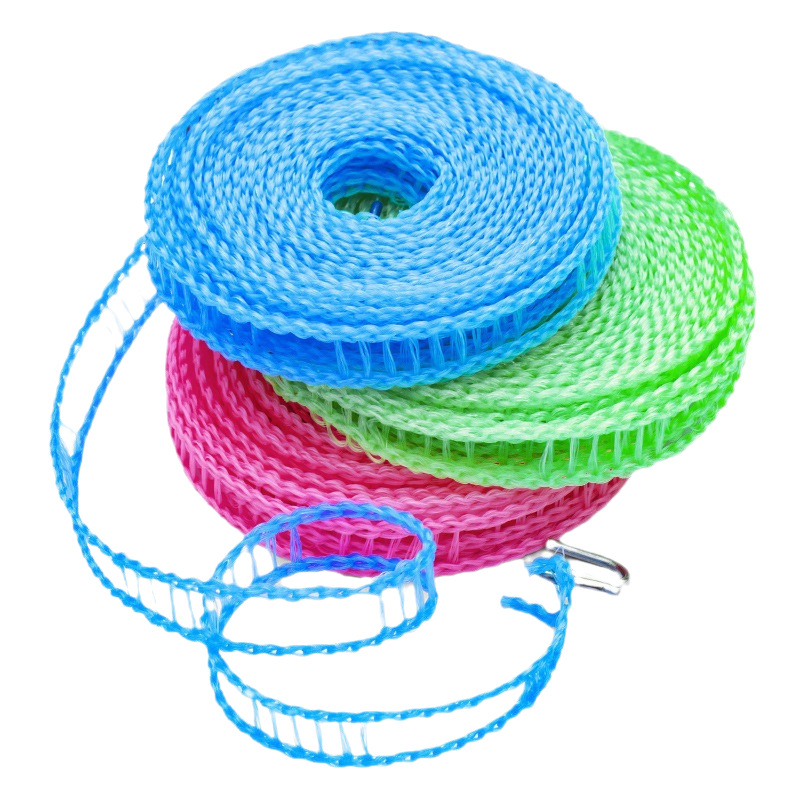 Anti-Slip and Windproof Clothesline, Fence-Style Clothesline, Quilt Drying Rope, No-Drill Outdoor Clothesline