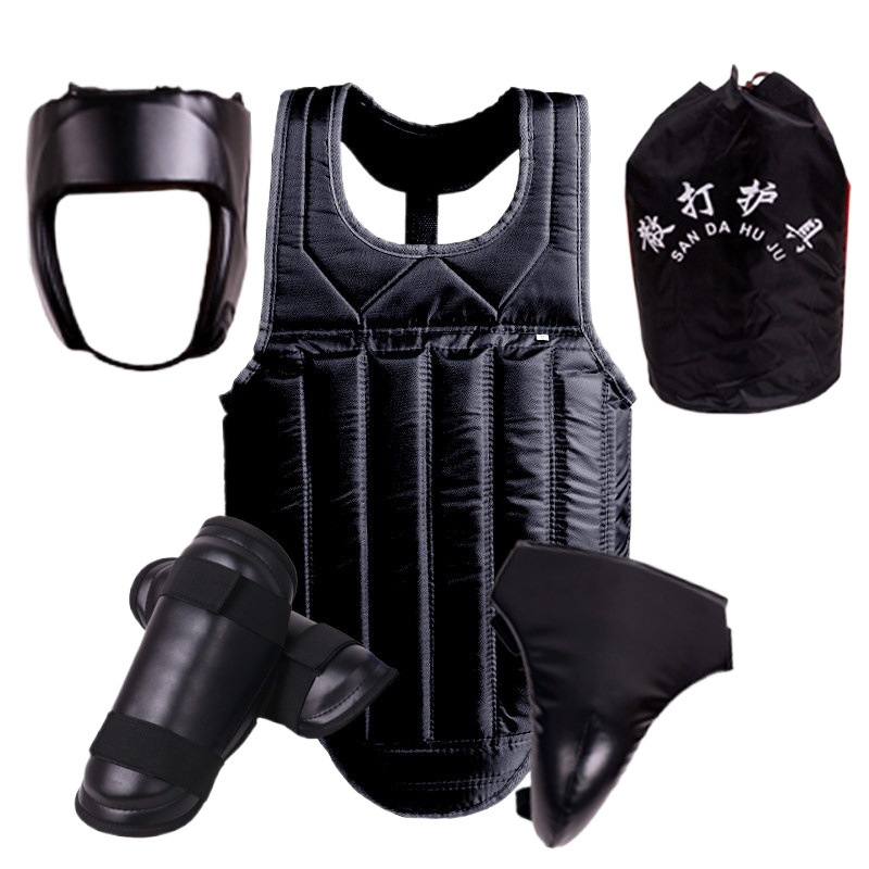 Thickened Sanda Protective Gear Set for Adults and Children, Fighting and Muay Thai Set, Boxing Protective Gear Set, Four, Five and Six Pieces