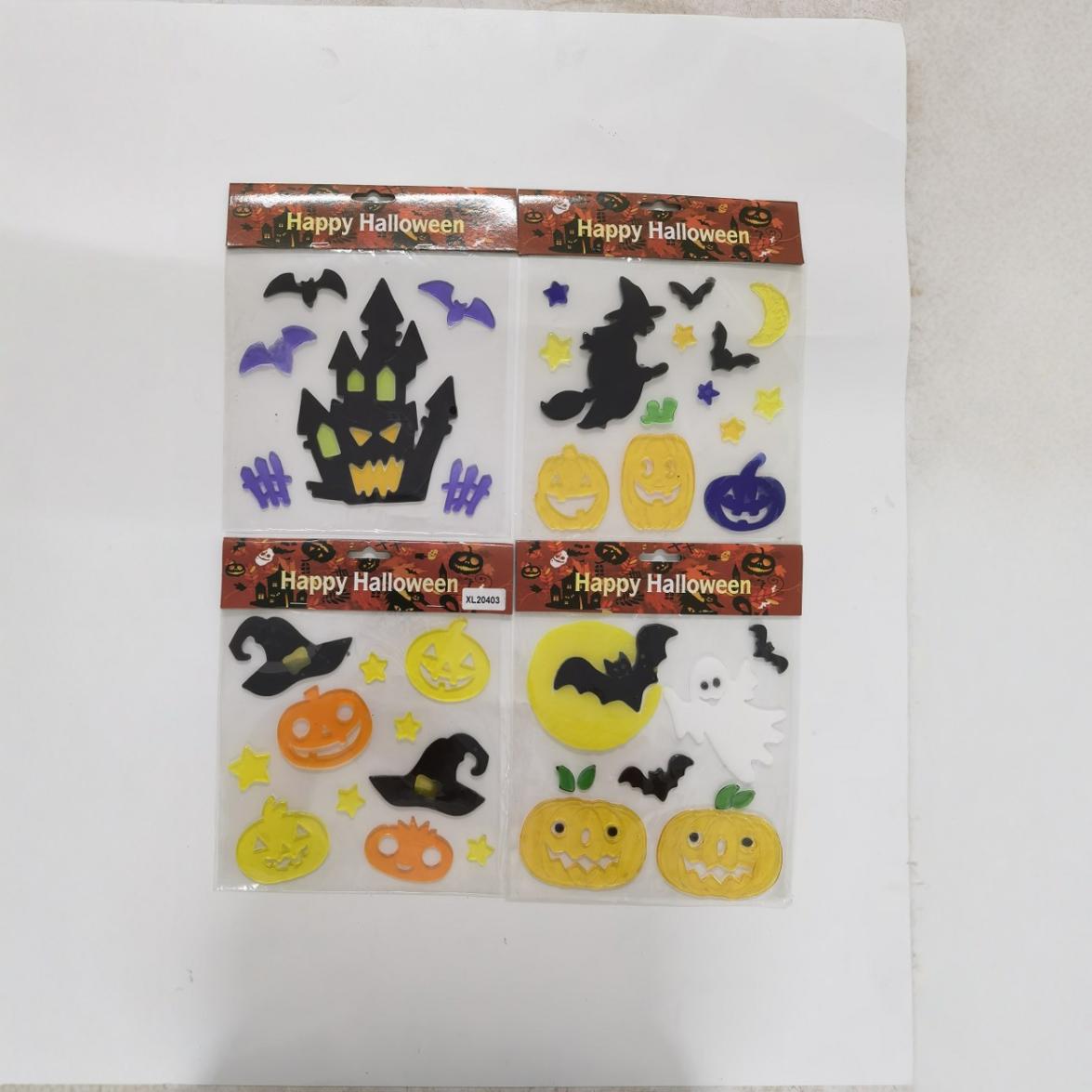 Manufacturer Supplies Tpr Halloween Jelly Stickers, Halloween Jelly Window Stickers, Halloween Window Stickers, Refrigerator Stickers for Home Use