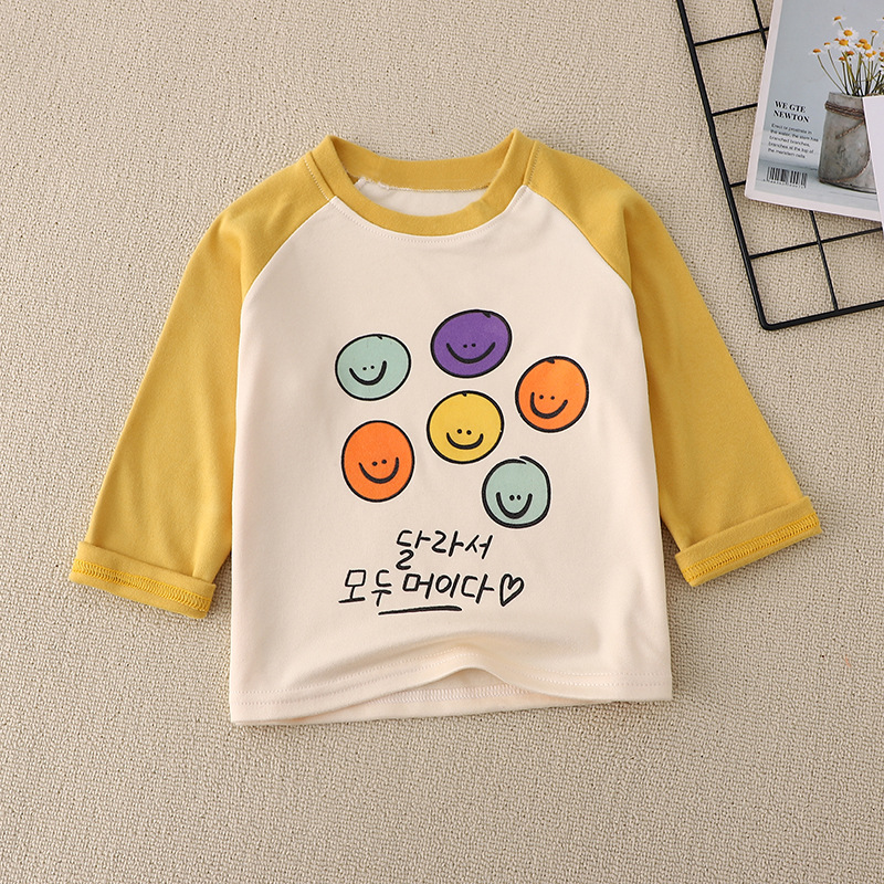 New Children's Base Shirt Long-sleeved Warm Single Top for Boys and Girls Spring and Autumn Winter Pullover Autumn Clothes Children's Clothing