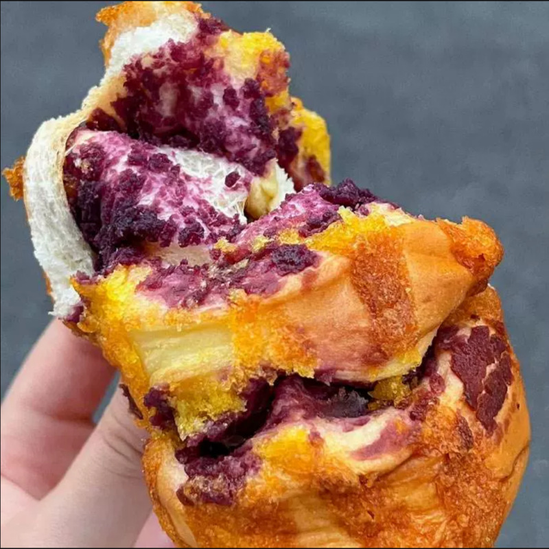 [0 Sucrose 0 Dehydrogenation] 80 g/bag of coconut, purple sweet potato and purple sweet potato sandwich bread (new and old packages are randomly distributed)