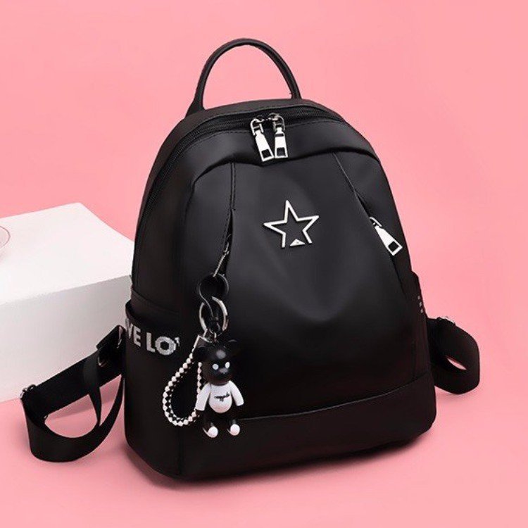 Summer Women's Backpack Casual Backpack Women's Bag Solid Color Nylon Backpack Foreign Trade Fashion Bag Cross-border Wholesale Bag