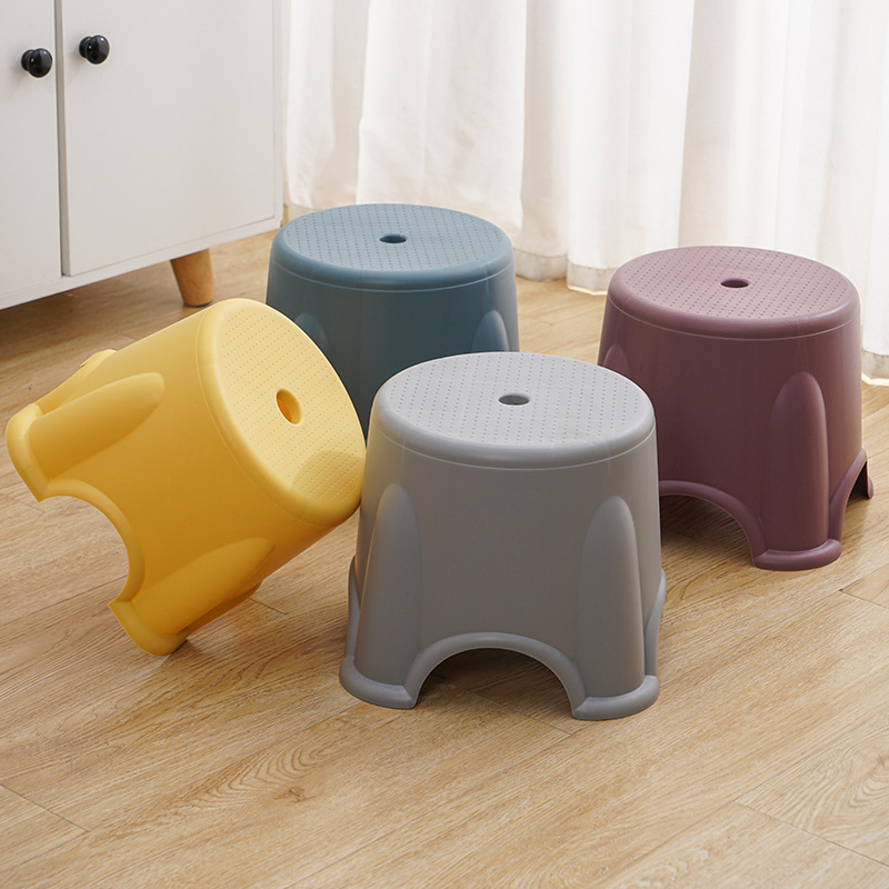 Simple Nordic Household Plastic Coffee Table Children's Seat Small Bench Kindergarten Common Round Stool Shoes Changing Bath Chair