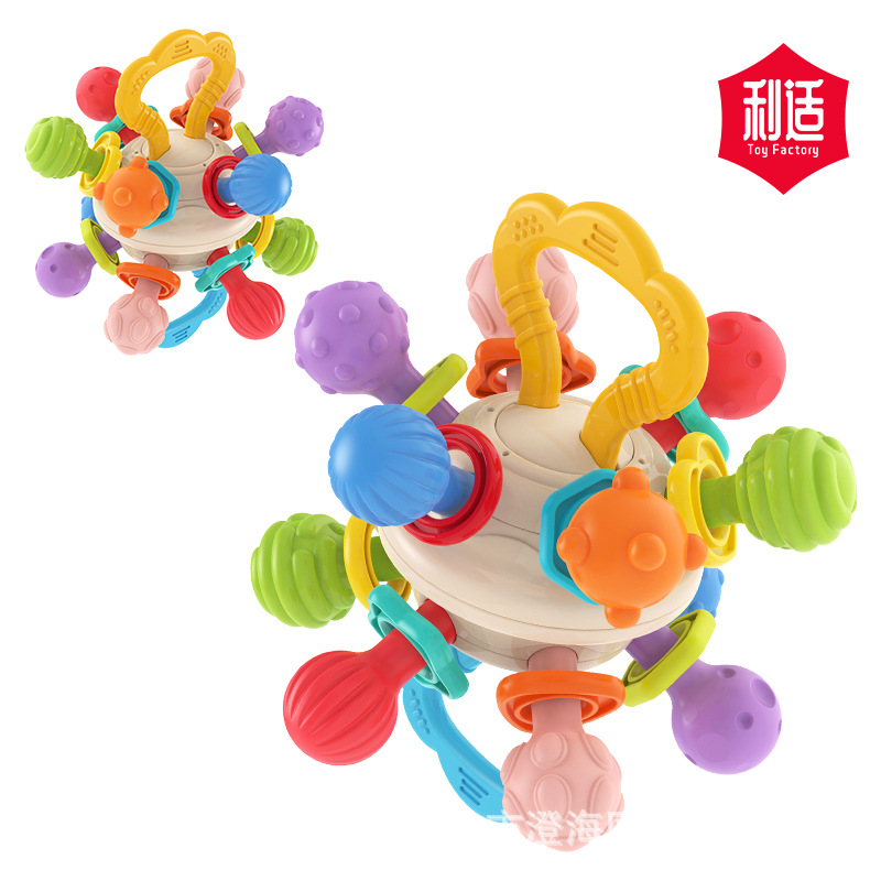 New Manhattan Teeth Gum Ball Relieve Teething Pain Soft Gum Hand Ball Rattle Baby Children Educational Toys