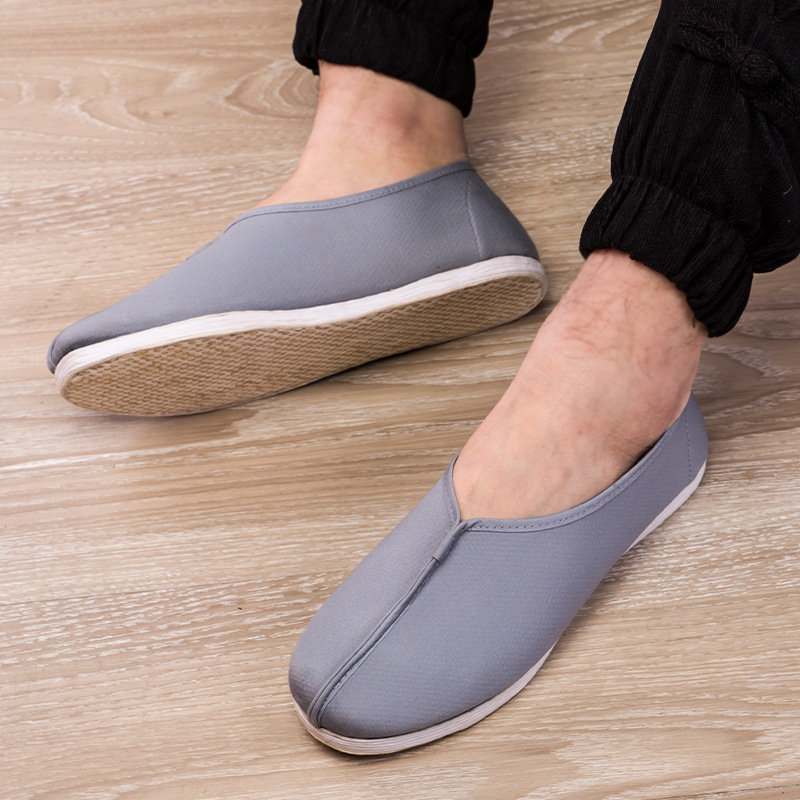 Layman's Zen Meditation Monk's Shoes Chinese Ancient Style Handmade Thousand-Layer Sole Old Beijing Comfortable and Breathable Summer Cloth Shoes