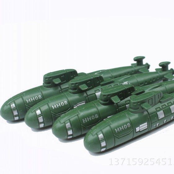 15.5cm Military Green Submarine Model Kidsren's Plastic Toy Military Psychological Sand Table Scene Ornaments Manufacturer Wholesale