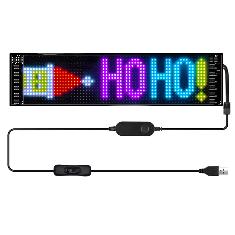 Flexible Led Advertising Screen Car Led Soft Screen App Bluetooth Smart Car Sticker Display Foreign Trade Cross-Border Hot Product