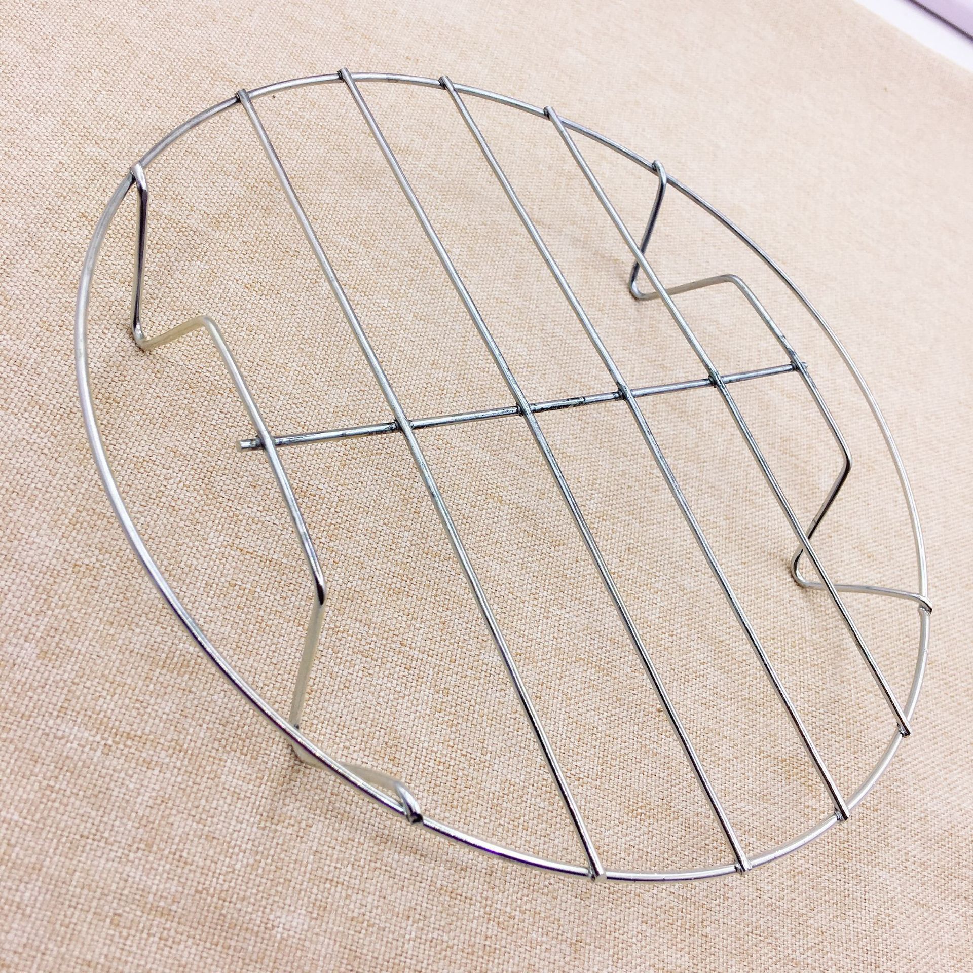 Metal steamer pot cover rack barbecue grill metal shelf bracket two yuan store department store supply