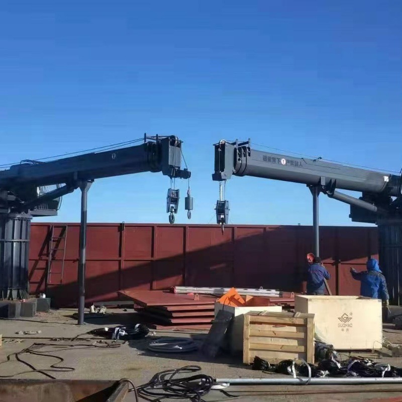 Marine Dock Crane Manufacturer Small Ship Crane Ship Crane for Sea Cargo Lifting