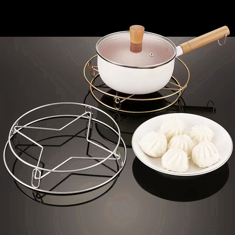 Stainless Steel Pot Rack Kitchen Steamer Rack Insulation Pad Bold Storage Rack Double-layer Multi-use Storage Rack Factory Outlet