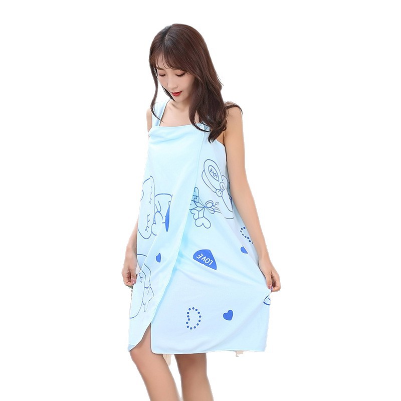 Bath Towel and Bath Skirt Manufacturer Printed Foreign Trade Versatile Bath Towel Wearable Bath Towel Anti-Exposure Beauty Salon Steam Bath Skirt Wholesale