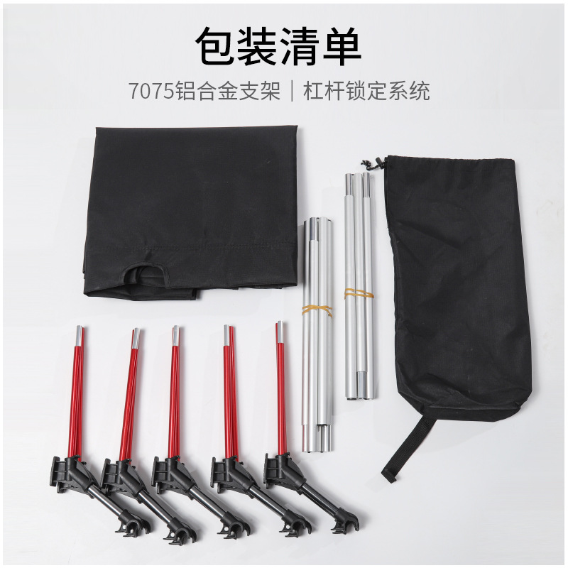 Outdoor Folding Bed Camping Bed Portable Aluminum Alloy Single Accompanying Bed for Lunch Break Beach Camping Simple Camp Bed