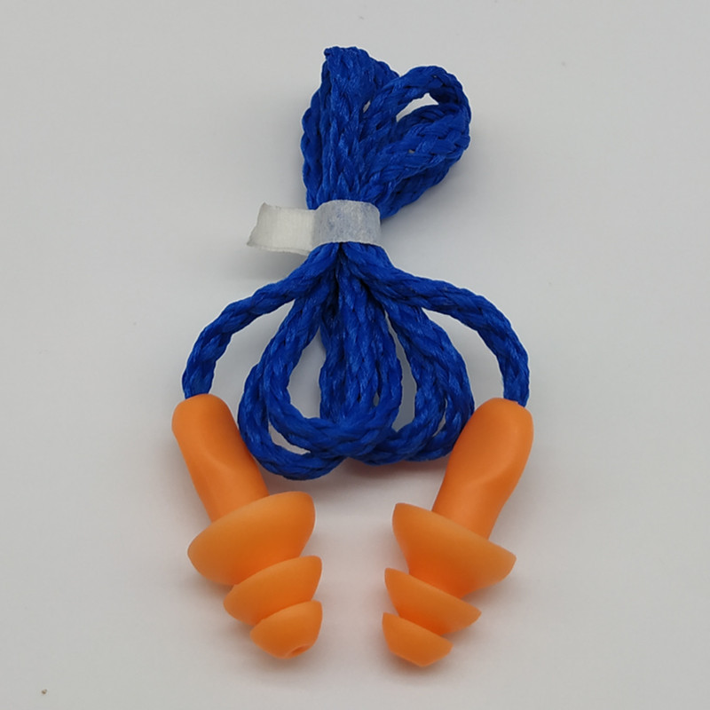 2025 manufacturers wholesale with thread cotton rope earplugs Christmas tree earplugs silicone protection industrial anti-noise earplugs wholesale