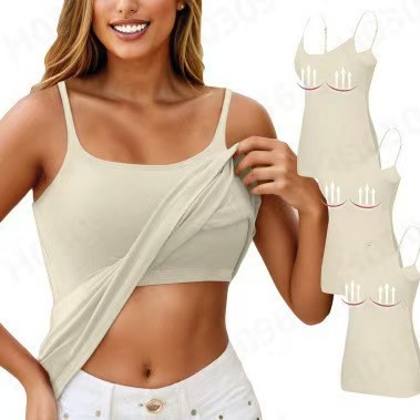 Foreign Trade Explosions Camisole Long with Chest Pad Modal One-piece Tube Top Wrap Chest Back Basing Cross-border