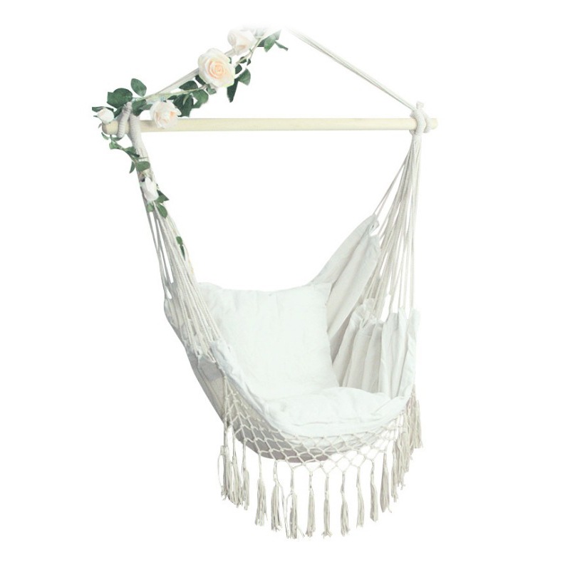 Ins Tassel Hanging Chair Nordic Style Indoor and Outdoor Swing Outdoor Camping Supplies Beach Hammock Wholesale Rocking Chair