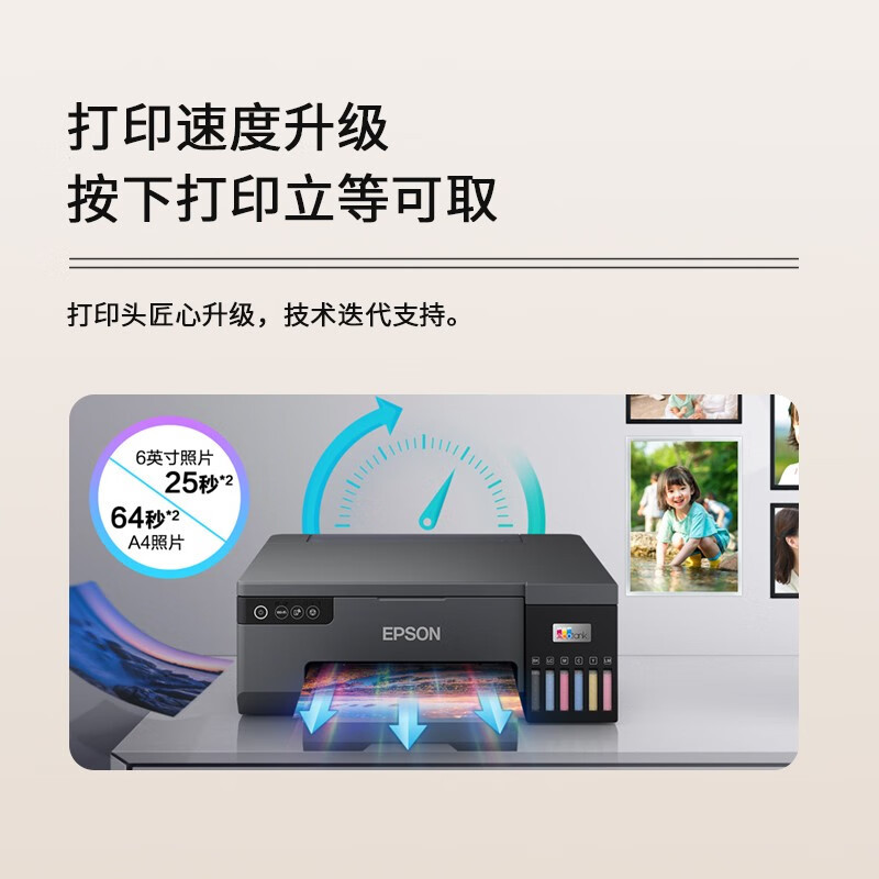 Epson L8058/L18058 color A4 printer ink cartridge type continuous inkjet image design photo drawings