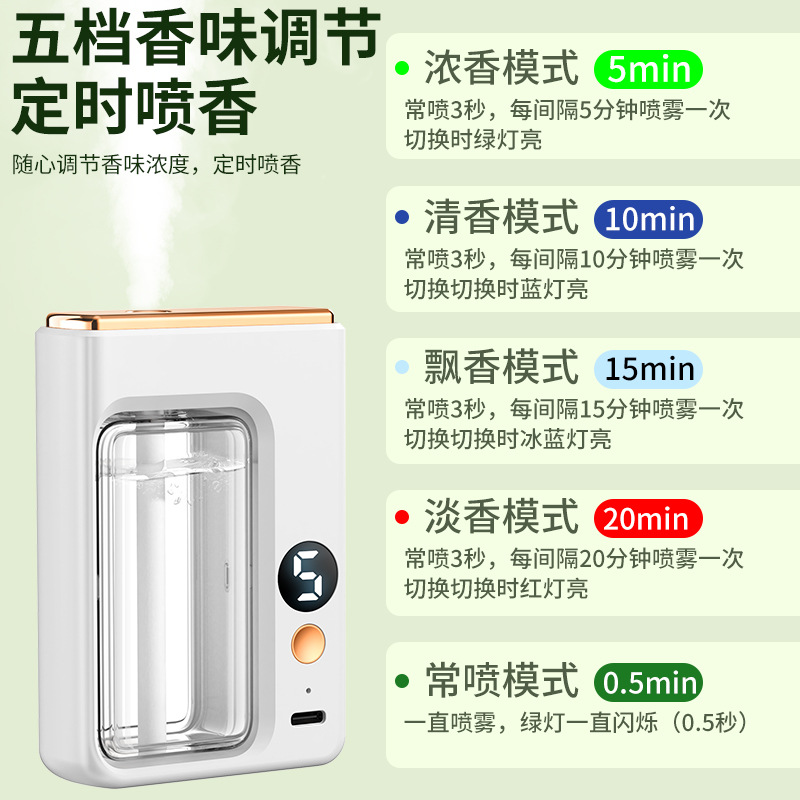 Aromatherapy machine automatic fragrance sprayer household air humidifier freshener toilet deodorant fragrance machine bedroom fragrance expander