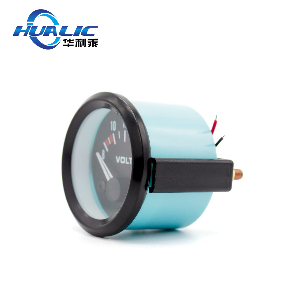 52mm Car Modified Instrument 12V Neutral Voltmeter Black Surface 8-16V Pointer Voltmeter Car Accessories