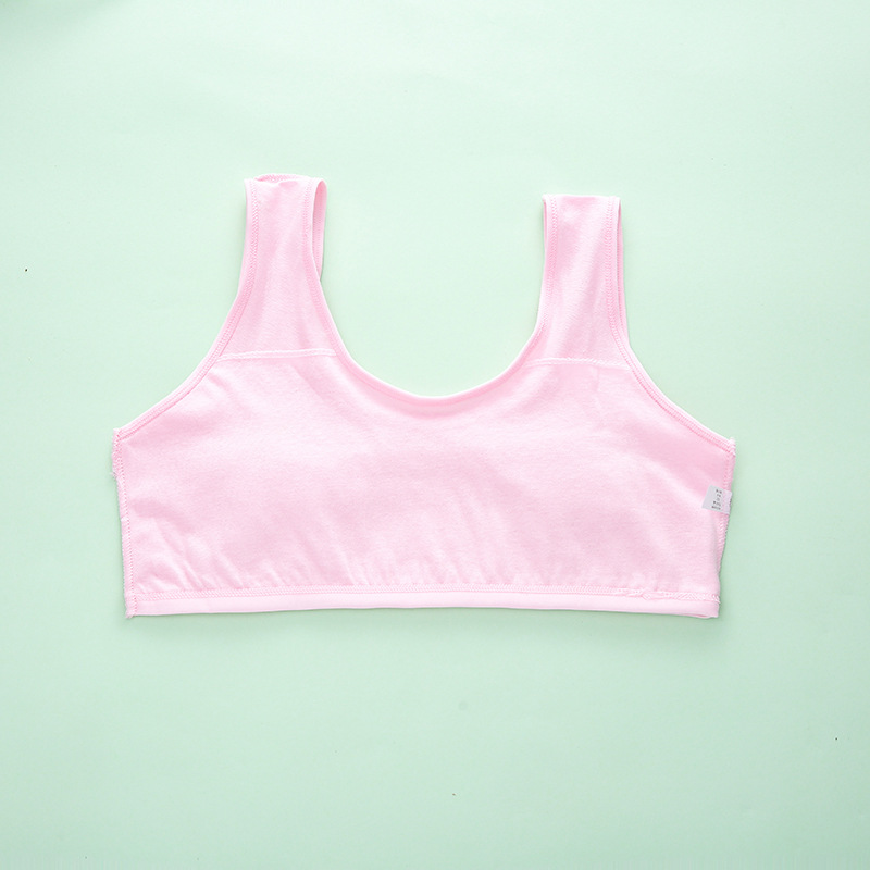 Girls Vest Development Period Intimates Junior High School Primary School Students 11-12 Years Old Middle and Older Girls Cotton Bra Cartoon