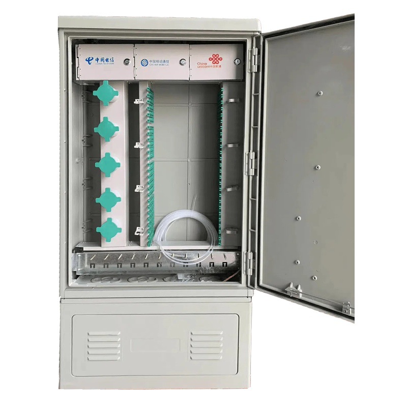 288-Core Optical Fiber Cabinet Smc Outdoor Floor-Standing Transfer Box Without Jumping and Connected to 288-Core Four-Net-In-One Optical Delivery Box
