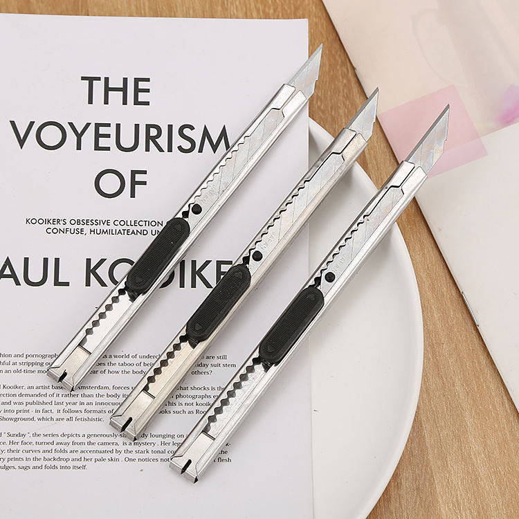 small size Stainless Steel Utility Knife Portable Changeable Blade Office Supplies Metal Paper Cutter Student Stationery Tool Knife