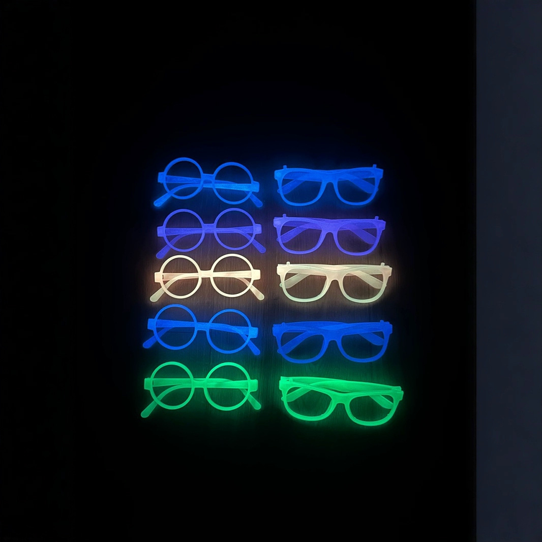 Detective Conan (Luminous Glasses) Christmas DIY Party Decorations Colorful Fluorescent Square Frame Glasses
