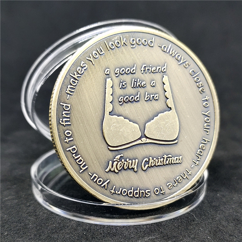 Foreign Trade Christmas Commemorative Coins Funny Fun Coins Retro Coin Collection Commemorative Medals Commemorative Coins Independent Station Coins