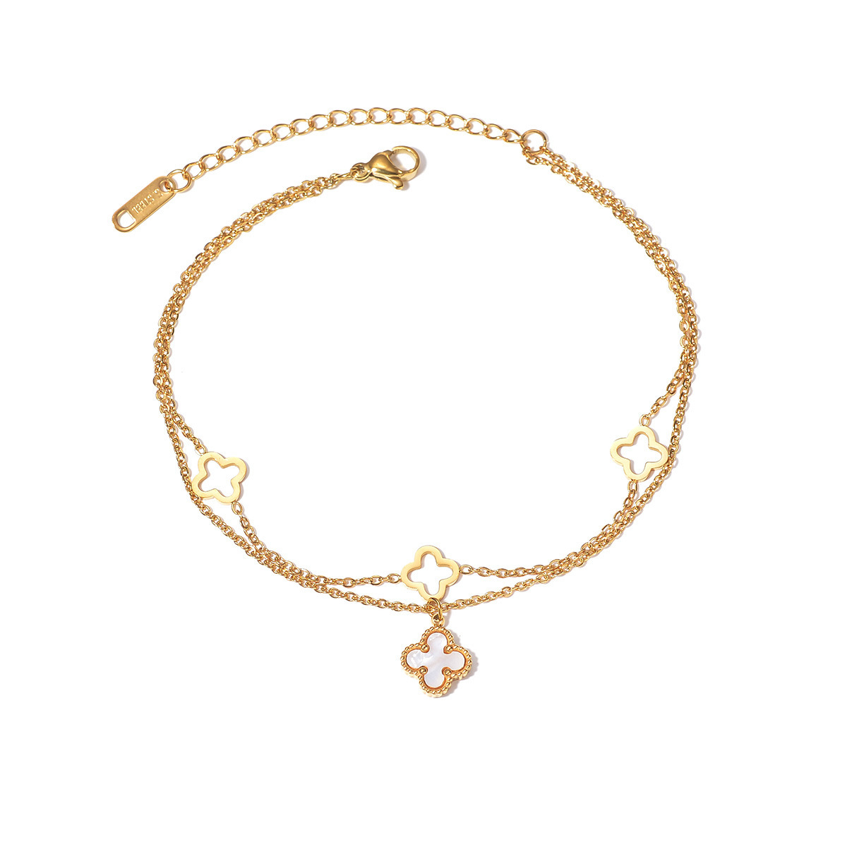 in stock titanium steel anklet explosive collection summer non-fading women's simple high-end fashion Joker European and American cross-border style