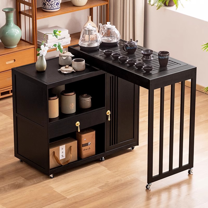 Mobile Small Tea Table Tea Cabinet Home Balcony Tea Table Tea Table Integrated Coffee Table Table Tea Table Full Set of Tea