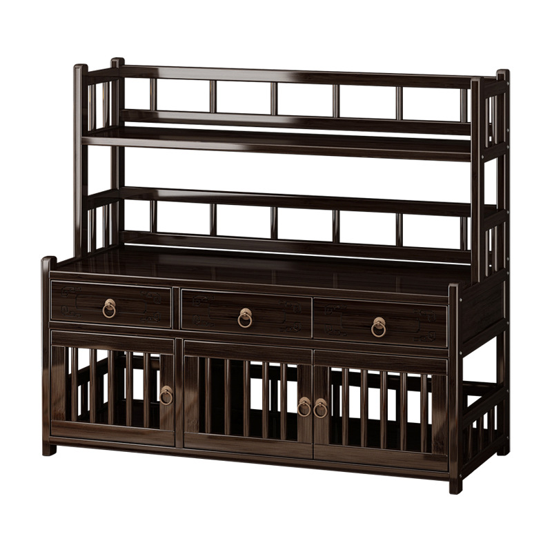 Desktop Bogu Rack Chinese Tea Cup Rack Classical Tea Set Storage Rack Teapot Rack Display Rack Purple Sand Pot Display Rack