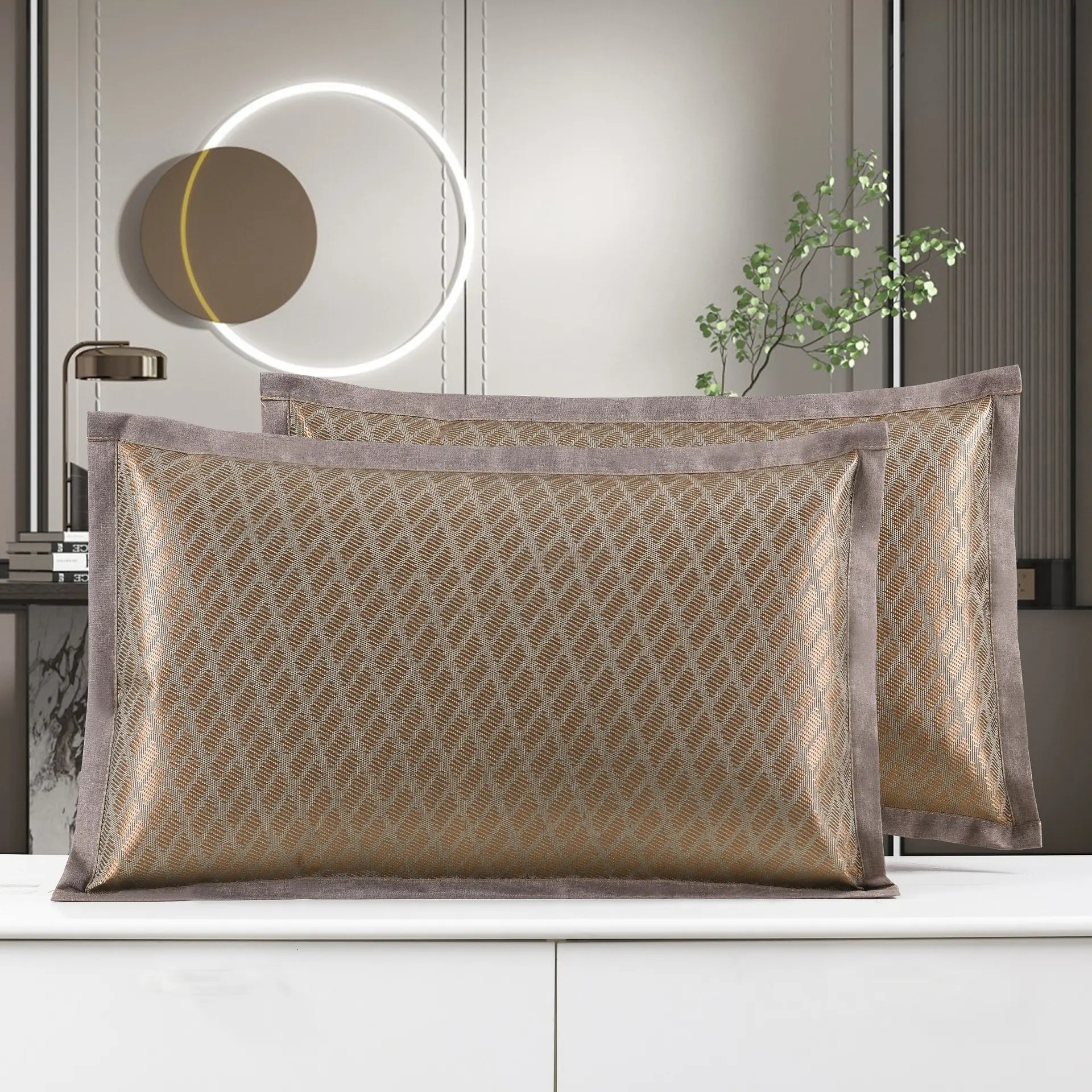 Summer Mat Rattan Pillowcase Summer Cool Ice Silk Summer Pillowcase Cool Pillow Core Cover Single Pillowcase Pair