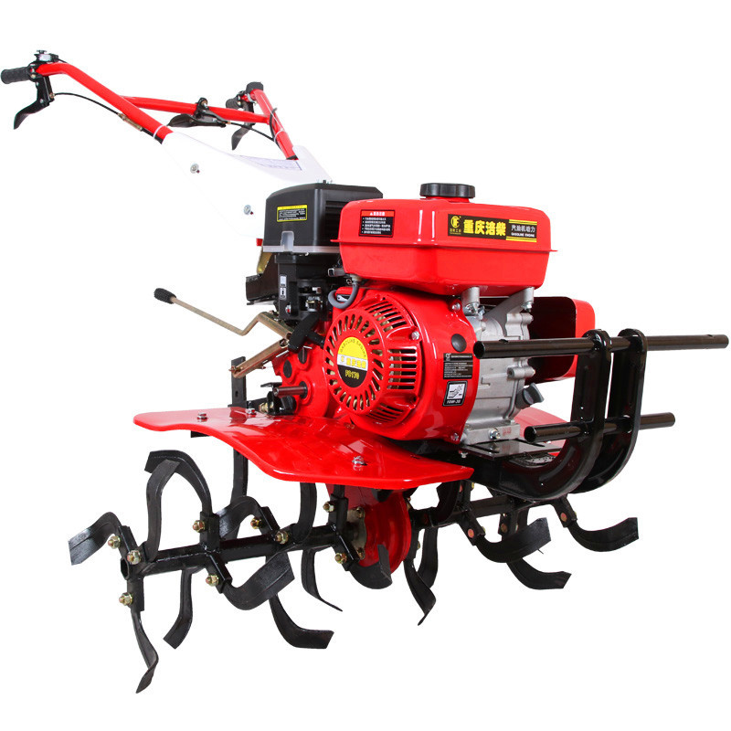 7.5 Hp Multifunctional Gasoline Micro-Tiller Small Soil Loosener Rotary Tiller Ridge Weeding Trenching Diesel Tillage Machine