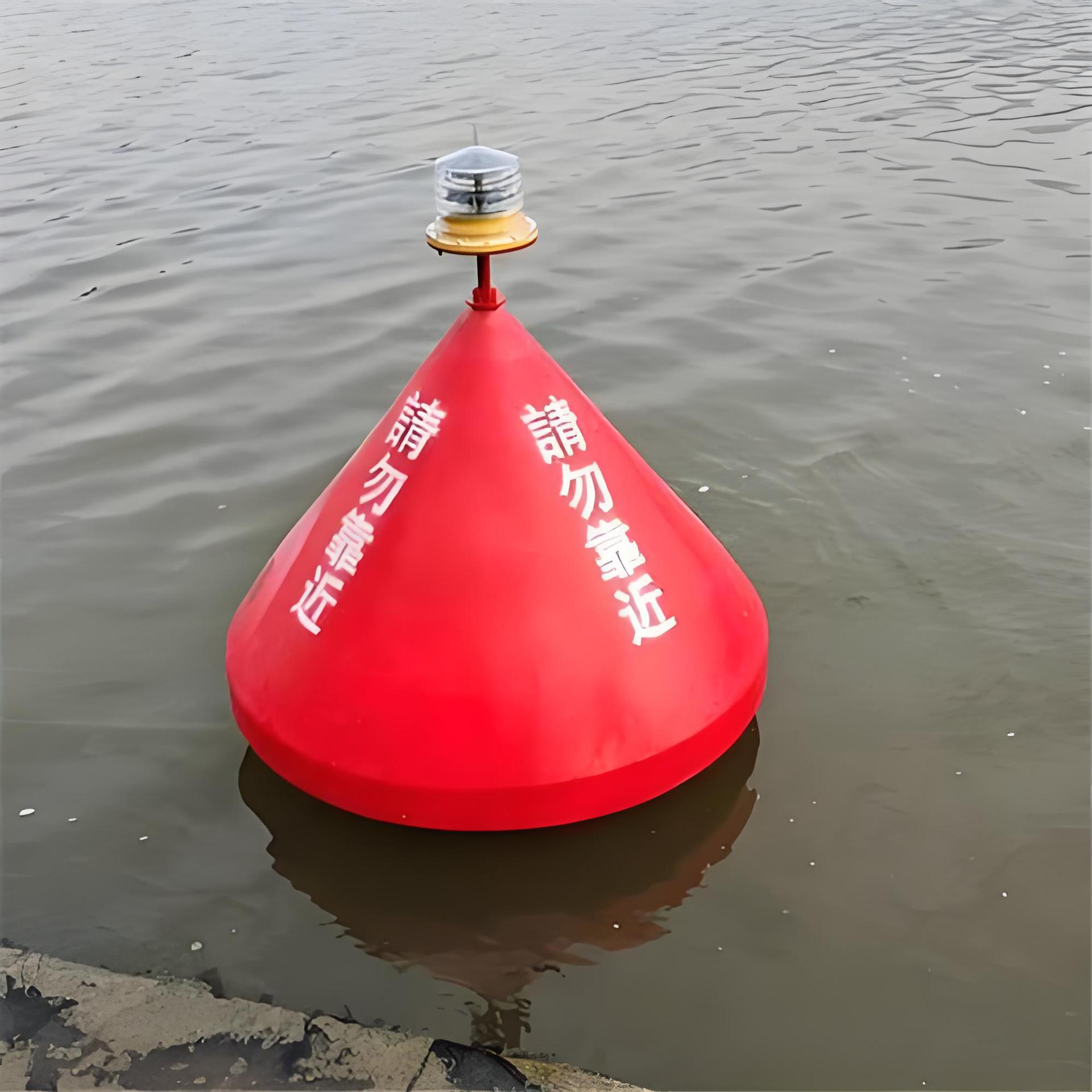 River warning buoy water warning float at sea positioning fish pond warning channel ship with warning light beacon