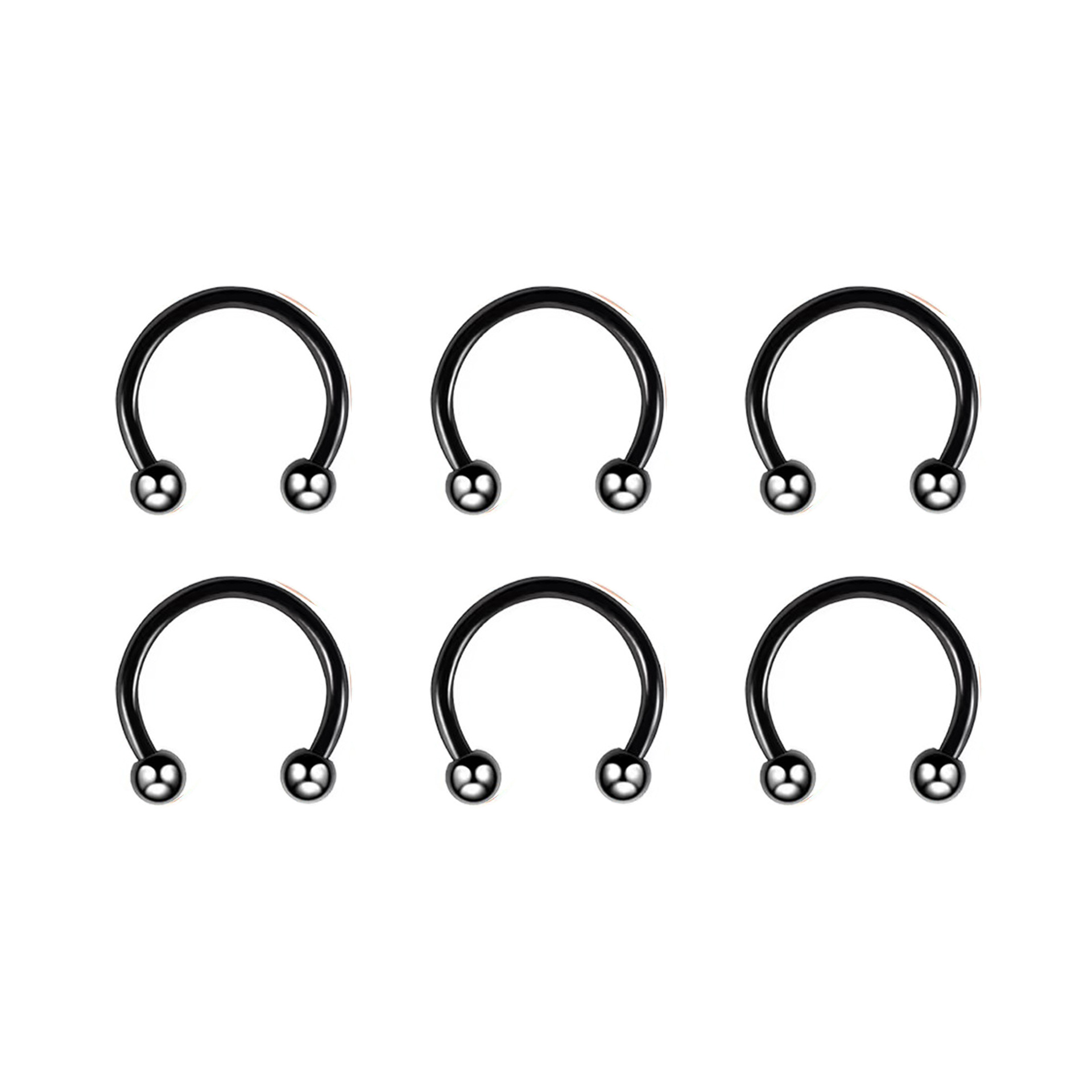 Amazon explosions factory direct supply titanium steel D-ring lip ring earrings nasal septum right angle horseshoe ring fairy puncture