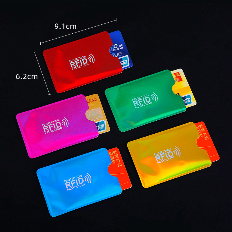 Cross-Border Rfid Anti-Theft and Anti-Degaussing Bank Card Holder Aluminum Foil Laser Card Holder Shielding Nfc Card Holder Can Be Customized
