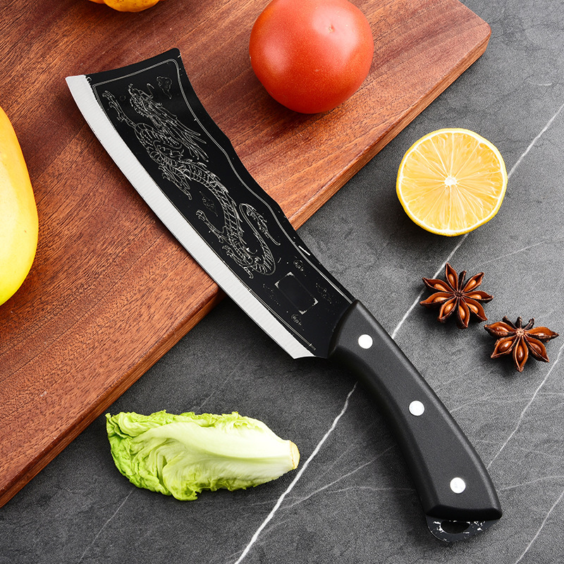 Factory in stock stainless steel butcher's dragon knife bone cutter hand forging knife household knife kitchen multi-function chopping knife