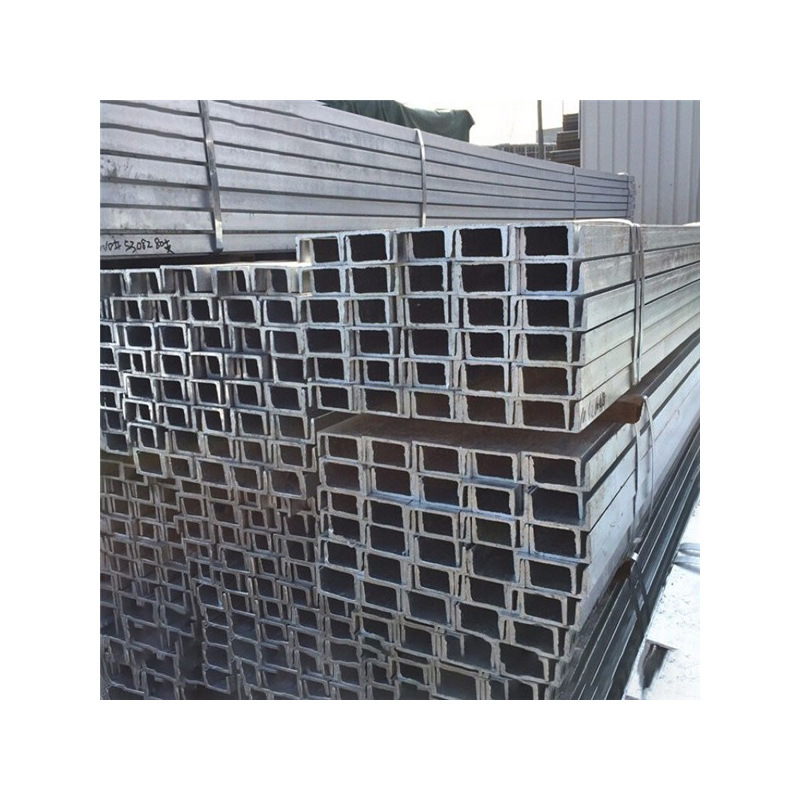Galvanized Channel Steel in Stock Q235B National Standard Galvanized Black Material Channel Iron 10 # Hot Rolled Angle Steel National Standard Construction Steel Wholesale
