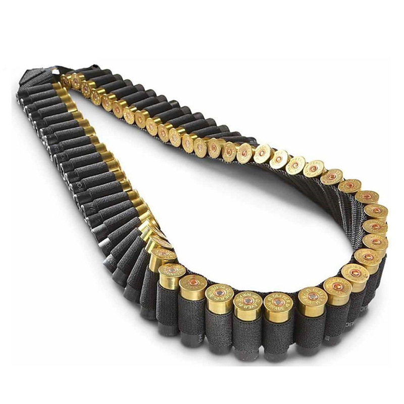60-hole bullet belt inclined camouflage hunting shotgun storage belt 12G shotgun tactical bullet storage bag