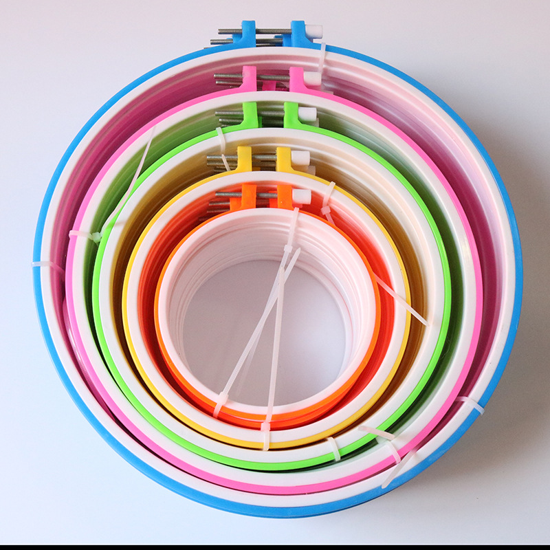 Пластиковая головка, цветная вышивка, набор для вышивки, экологически чистый материал для рамки веера