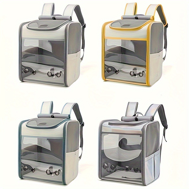 Портативный прочный желтый переносной контейнер для домашних животных вместительный рюкзак с