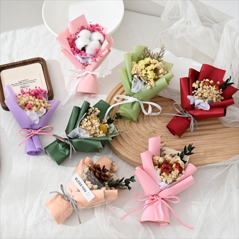 Artificial Flowers, Fake Flowers, Baby's Breath Small Bouquets, Everlasting Flowers, Dried Flowers, Gifts, Handmade Bouquets, Wholesale Cross-Border Souvenirs