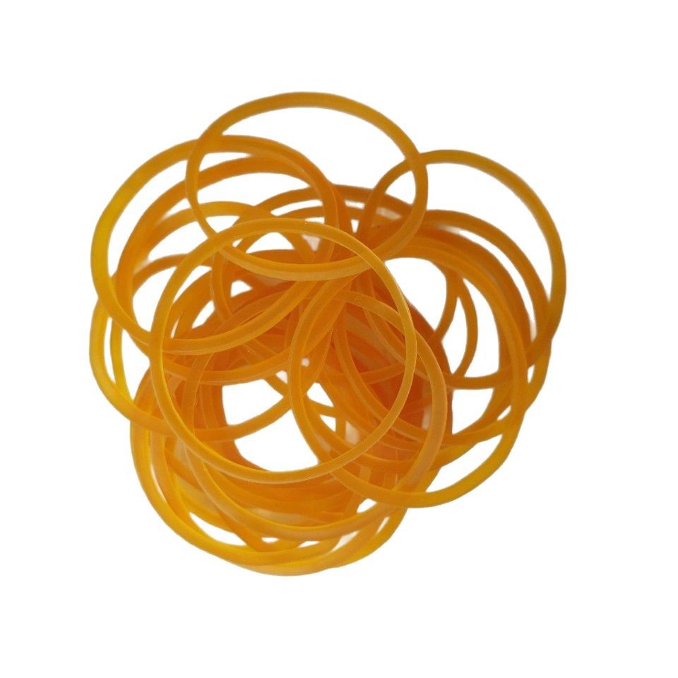 50g a Pack of Yellow Rubber Bands Original High Temperature Resistant Oil-Free Rubber Bands Wholesale Cowhide Bands Factory Direct Sales