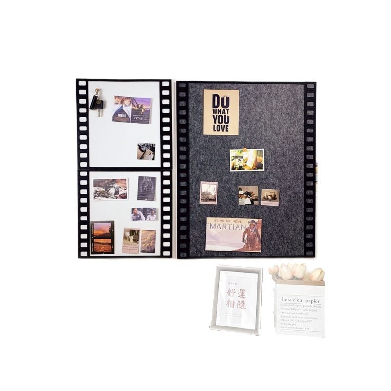 Photo Wall Combination Photo Frame Felt Board Film Photo Wall Punch-free Background Wall Living Room Bedroom Shop Decoration