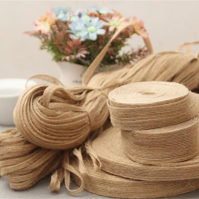 Льняная лента, веревка, плетеный ремень для декора, рукоделия и багажа