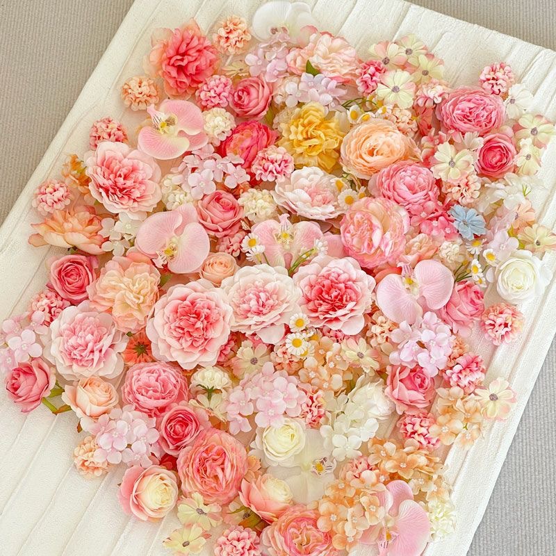 Simulation small flowers mix and match diy handmade wedding material bag fake flower head hand-made hairpin flower headdress wreath wholesale