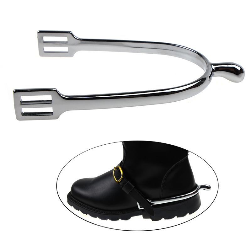 British Style Spurs Zinc Alloy Chrome Silver White Spurs Men's Round Head 20mm Long [Sp6105Zm]