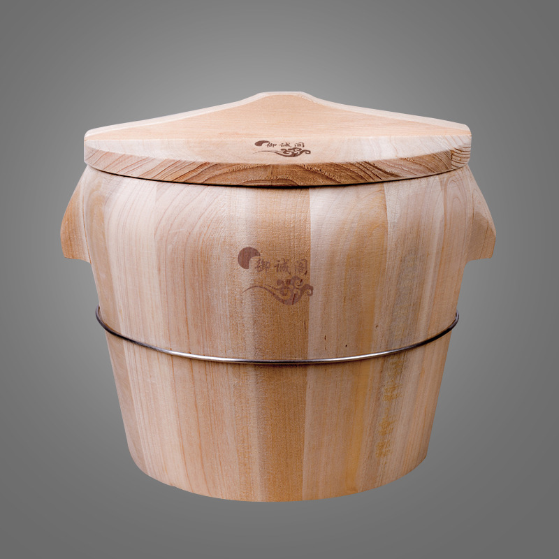 Steamed Rice Wooden Barrel Steamed Rice Barrel Large Barrel Wooden Steamer Household Small Steamer Steamer Wooden Barrel Rice Yukang