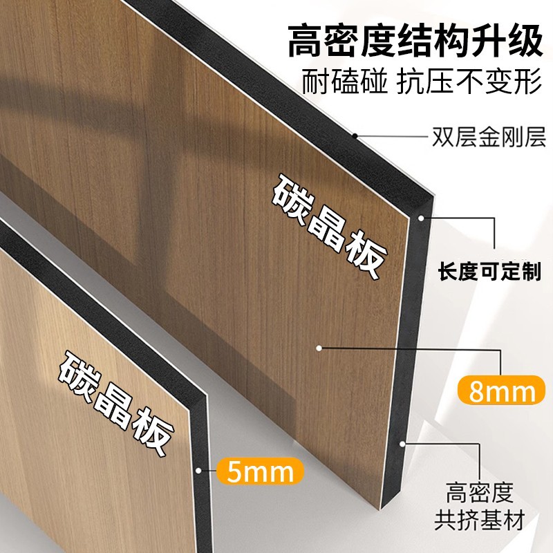 Foreign Trade Carbon Crystal Panel Wall Decoration Panel Hotel Engineering Wood Veneer Wall Panel Self-Installation Buckle Board Source Factory Customization