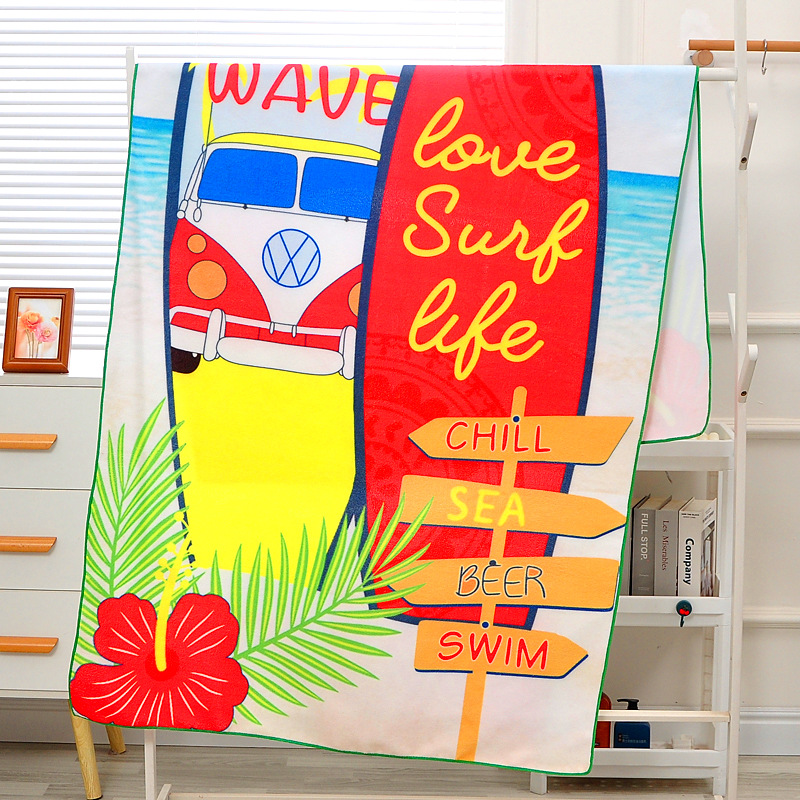 Активное цифровое печатное полотенце из микрофибры пляжное полотенце быстросохнущее полотенце с индивидуальным узором экспорт горячая продажа