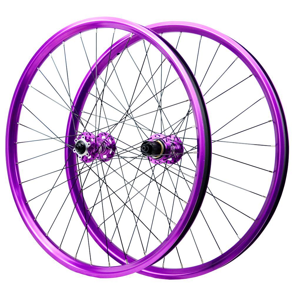 Mountain bike wide ring wheel set 26 27.5 29 inch quick release barrel shaft 120 ring Peilin disc brake HG card flying MS XD purple